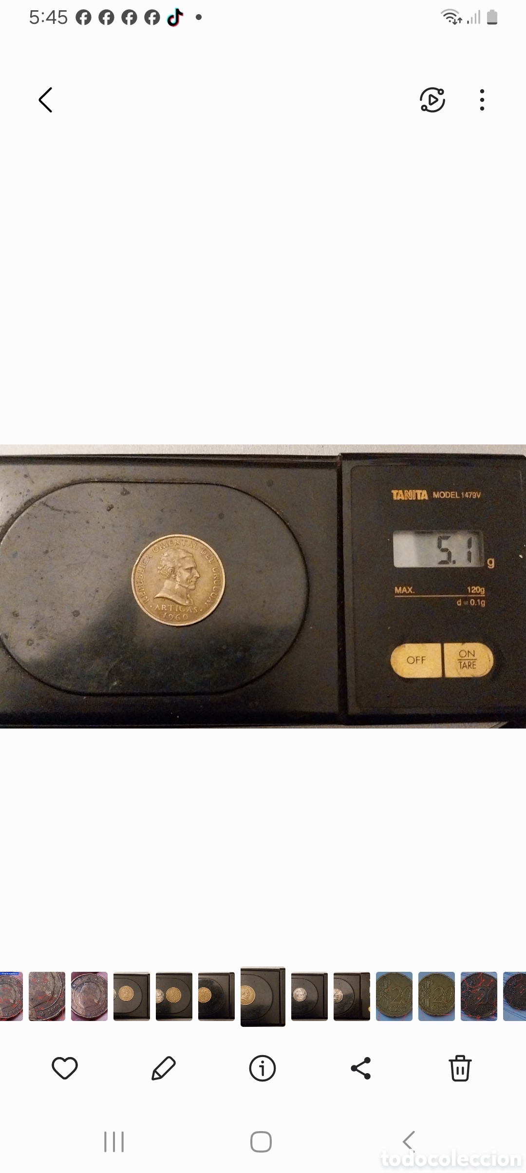 Monedas con errores: ARTIGAS ARGENTINA 1960, ERRORES Centesimos - Foto 5