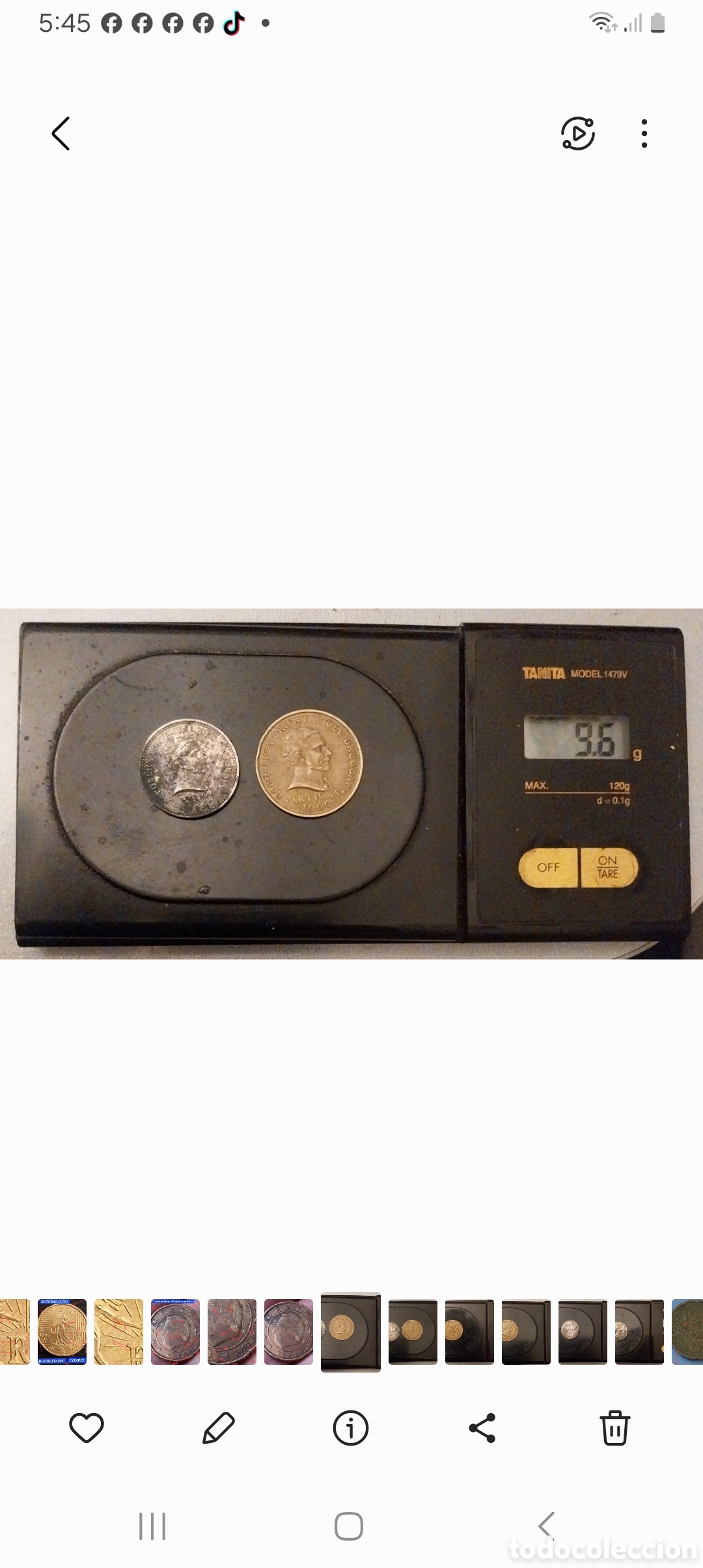 Monedas con errores: ARTIGAS ARGENTINA 1960, ERRORES Centesimos - Foto 2