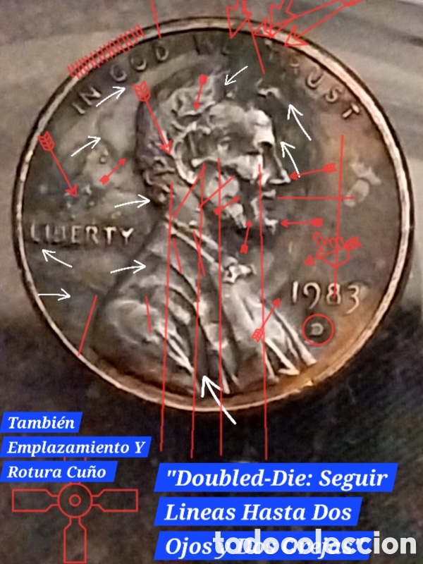 Monedas con errores: Lincoln EEUU 1983-&ETH; ERRORES DE ACU&Ntilde;ACI&Oacute;N - Foto 1