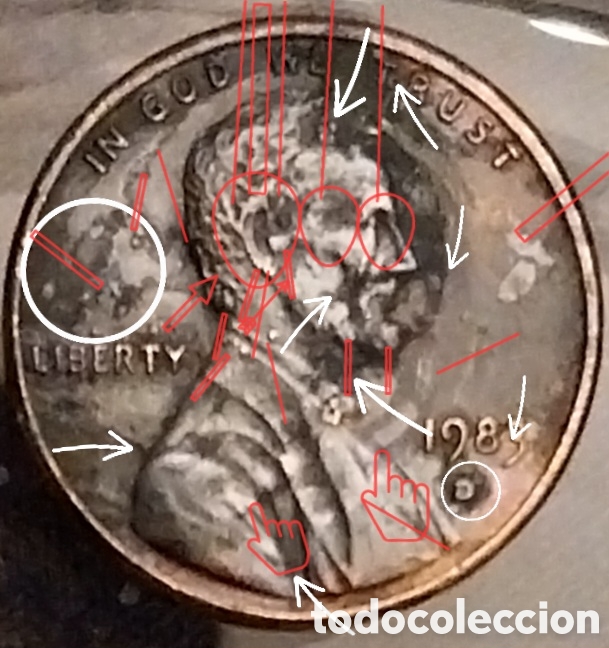 Monedas con errores: Lincoln EEUU 1983-&ETH; ERRORES DE ACU&Ntilde;ACI&Oacute;N - Foto 5