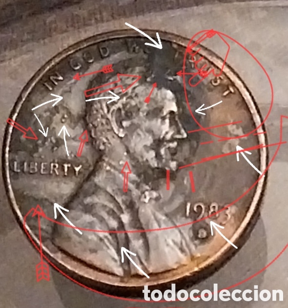 Monedas con errores: Lincoln EEUU 1983-&ETH; ERRORES DE ACU&Ntilde;ACI&Oacute;N - Foto 6