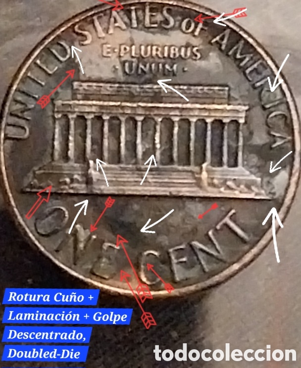 Monedas con errores: Lincoln EEUU 1983-&ETH; ERRORES DE ACU&Ntilde;ACI&Oacute;N - Foto 2