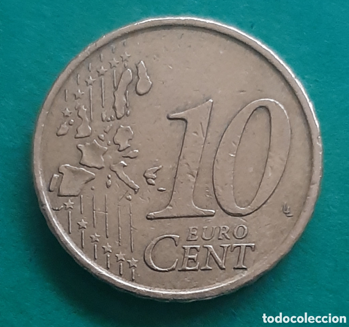 Monedas con errores: (ESPA&Ntilde;A)(2005)(ERROR) 10 C&Eacute;NTIMOS CON EXCESOS DE METAL. CIRCULADA - Foto 13