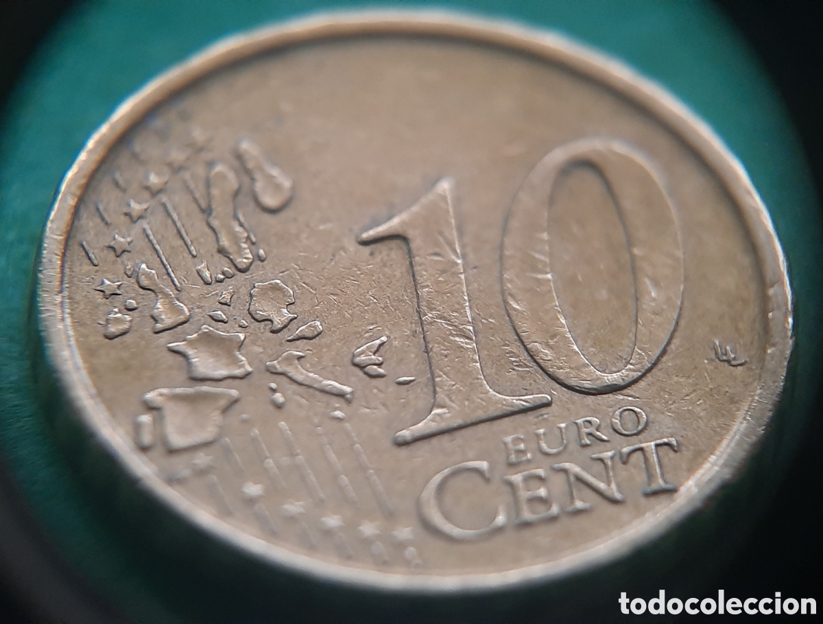 Monedas con errores: (ESPA&Ntilde;A)(2005)(ERROR) 10 C&Eacute;NTIMOS CON EXCESOS DE METAL. CIRCULADA - Foto 14