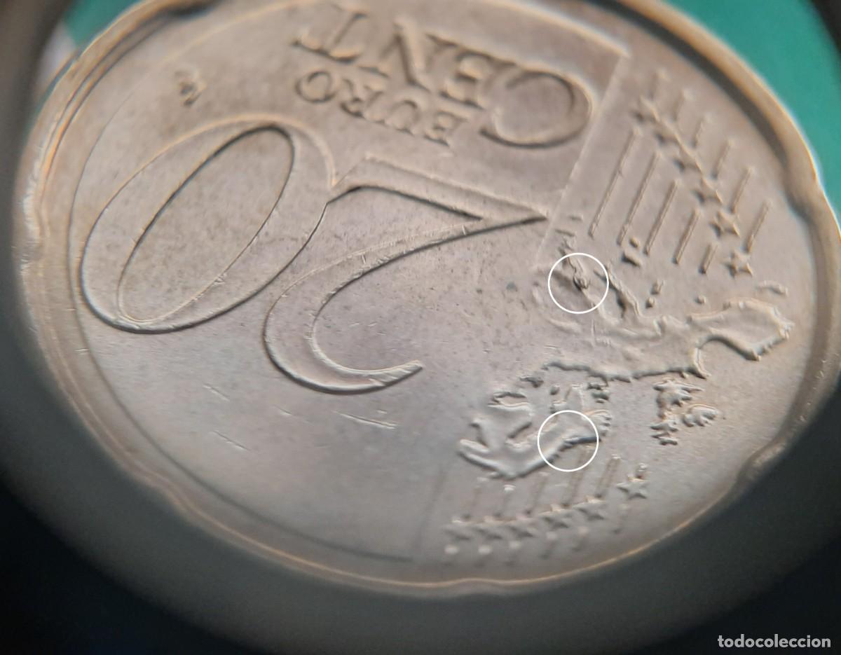 Monedas con errores: (ESPA&Ntilde;A)(2023)(ERROR) 20 C&Eacute;NTIMOS CON EXCESOS DE METAL - Foto 16