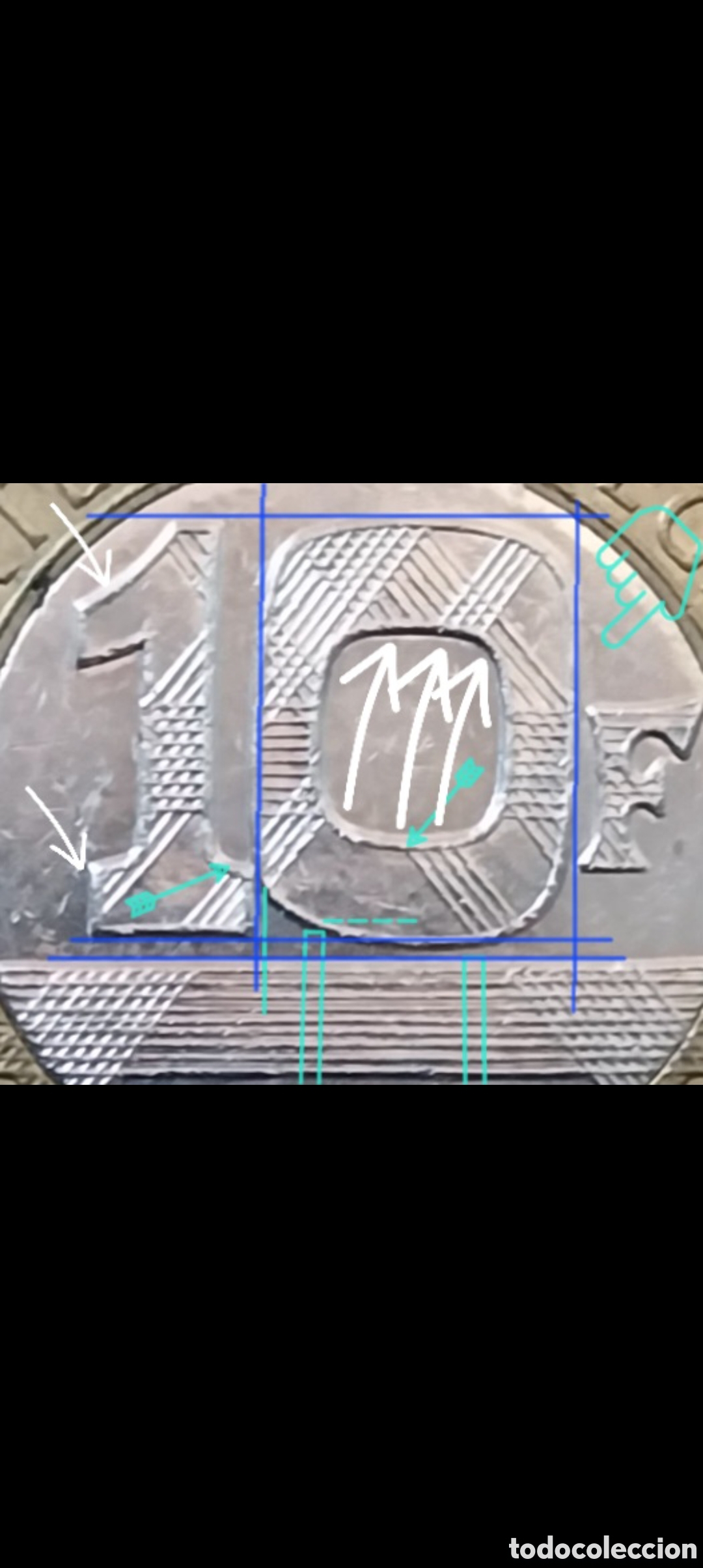 Monedas con errores: 10 Francos franceses 1988 error - Foto 2