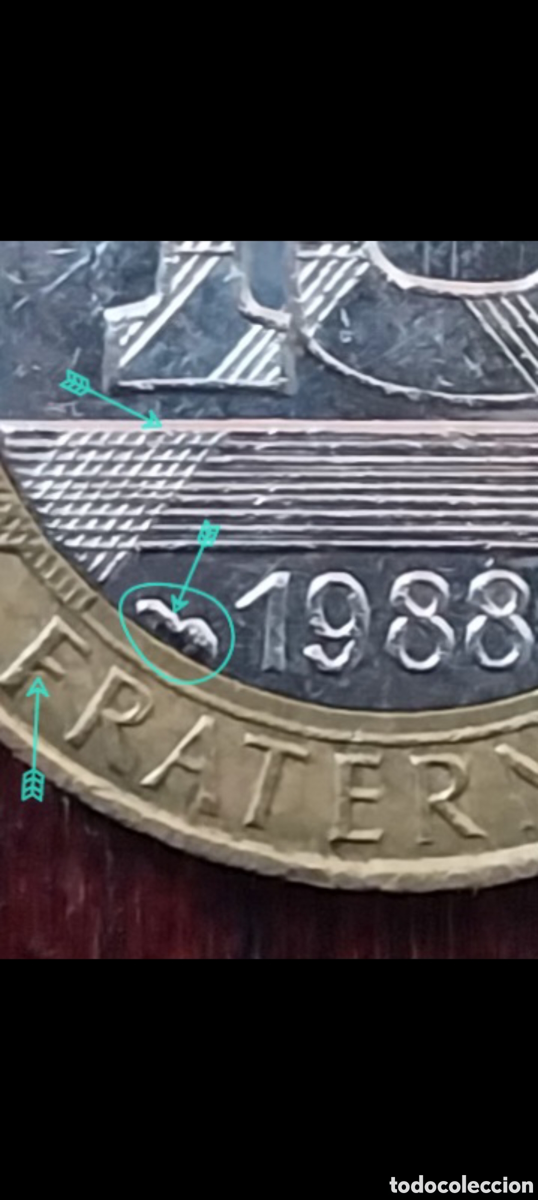 Monedas con errores: 10 Francos franceses 1988 error - Foto 6