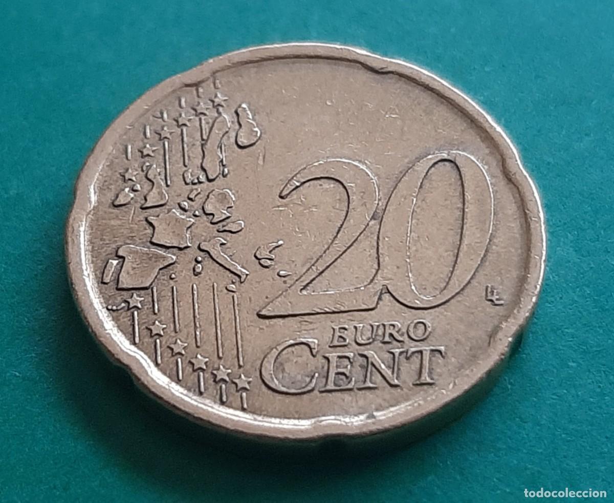 Monedas con errores: (ESPA&Ntilde;A)(1999)(ERROR) 20 C&Eacute;NTIMOS CON EXCESOS DE METAL - Foto 9