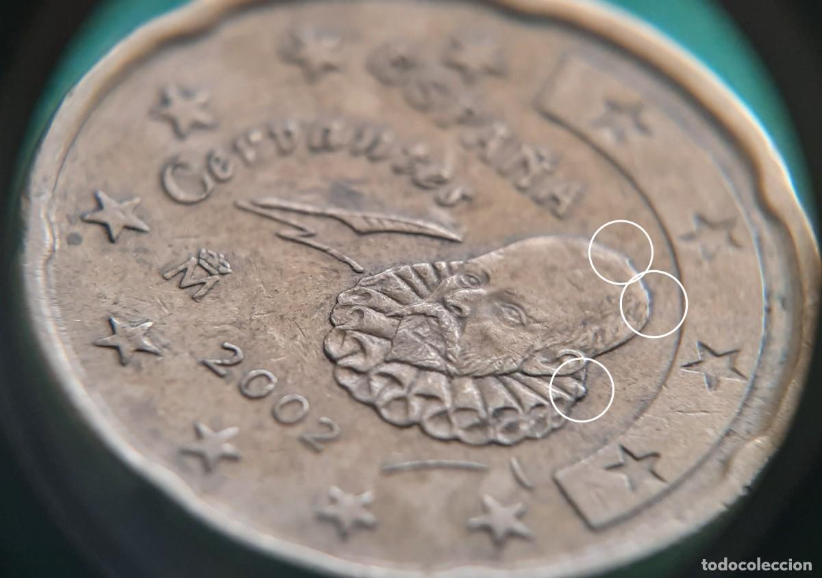 Monedas con errores: (ESPA&Ntilde;A)(2002)(ERROR) 20 C&Eacute;NTIMOS CON EXCESOS DE METAL - Foto 12