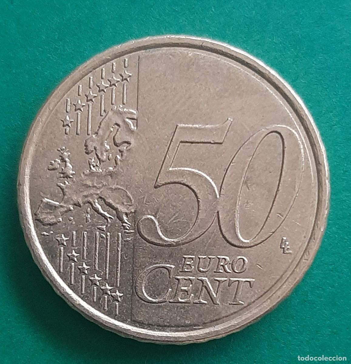 Monedas con errores: (ESPA&Ntilde;A)(2023)(ERROR) 50 C&Eacute;NTIMOS CON EXCESO DE METAL - Foto 6