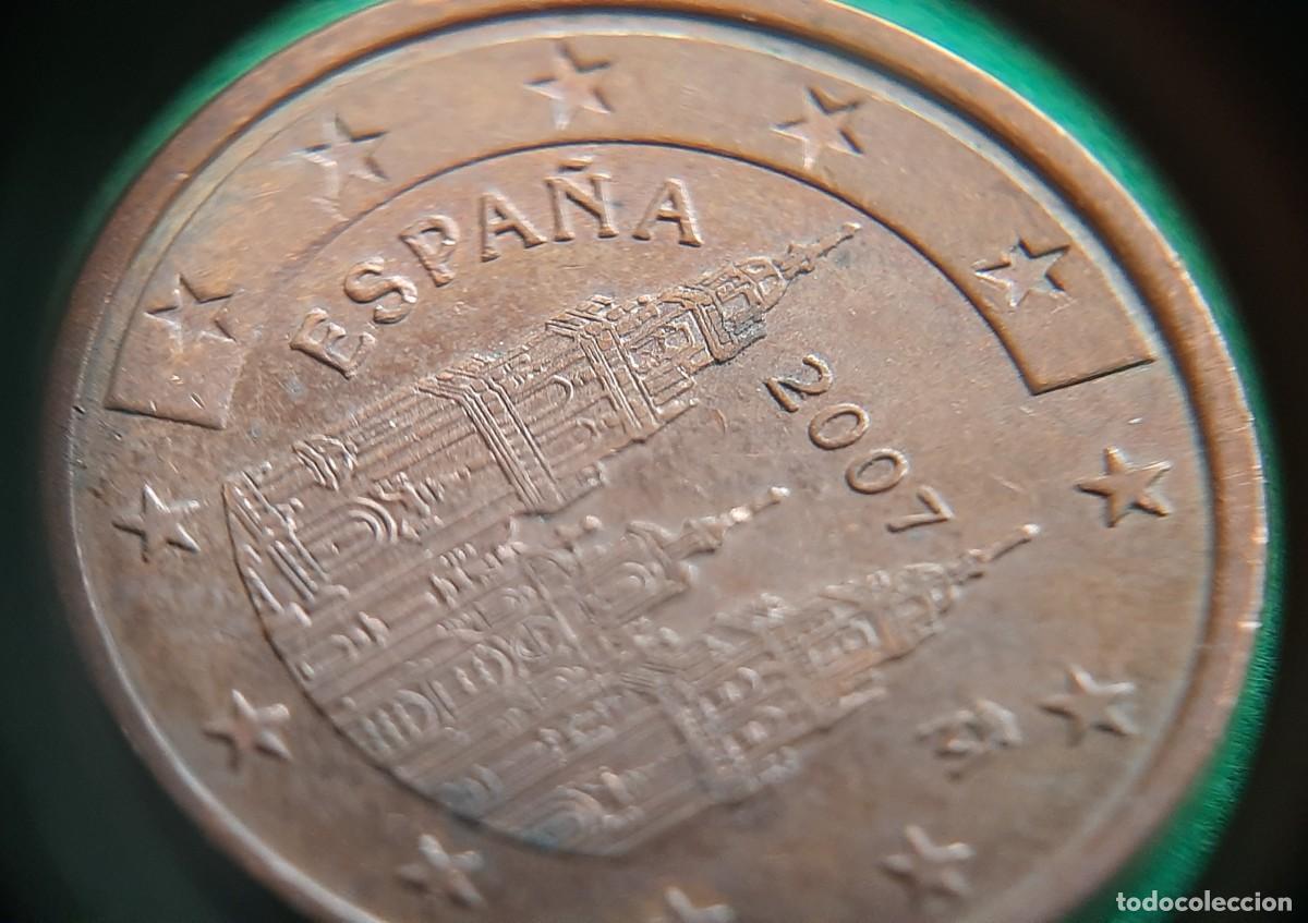 Monedas con errores: (ESPA&Ntilde;A)(2007)(ERROR) 5 C&Eacute;NTIMOS DE EURO CON EXCESO DE METAL EN ESTRELLA - Foto 12