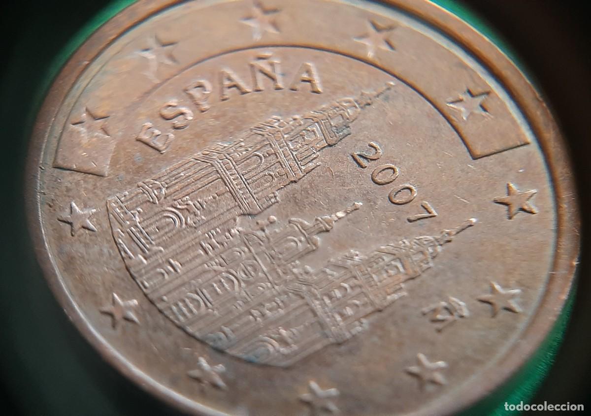 Monedas con errores: (ESPA&Ntilde;A)(2007)(ERROR) 5 C&Eacute;NTIMOS DE EURO CON EXCESO DE METAL EN ESTRELLA - Foto 13