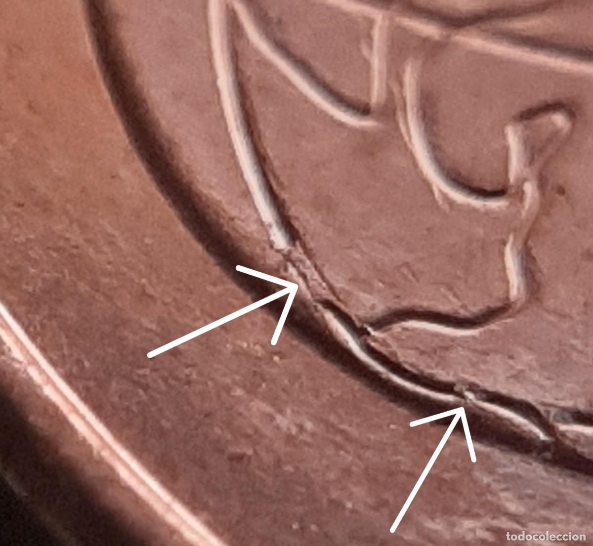 Monedas con errores: (ESPA&Ntilde;A)(2023)(ERROR) 5 C&Eacute;NTIMOS DE EURO CON EXCESOS DE METAL - Foto 12