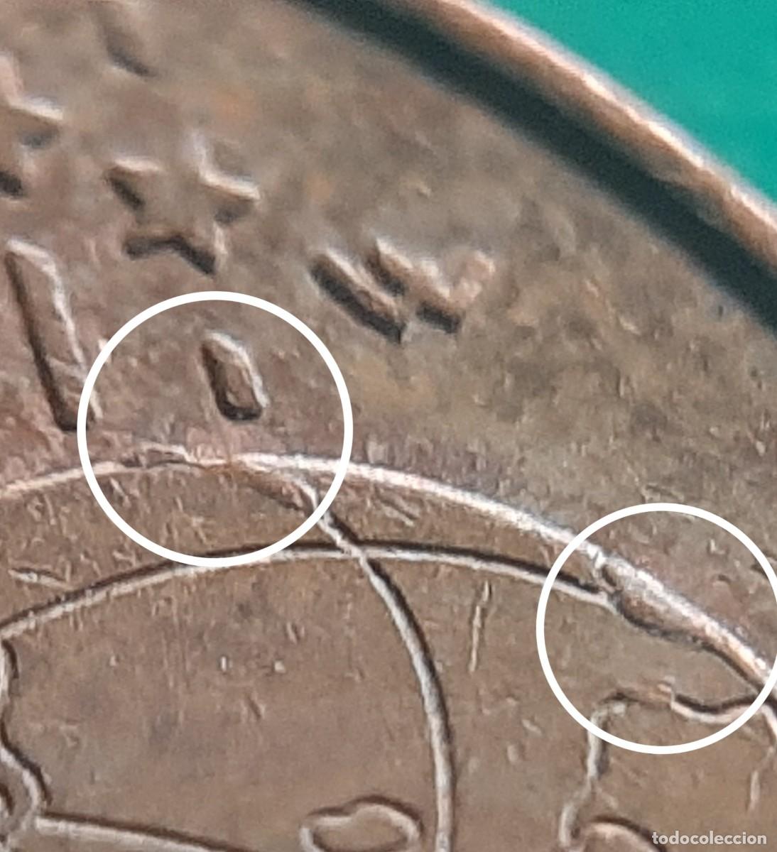 Monedas con errores: (ESPA&Ntilde;A)(2020)(ERROR) 5 C&Eacute;NTIMOS DE EURO CON EXCESOS DE METAL - Foto 12