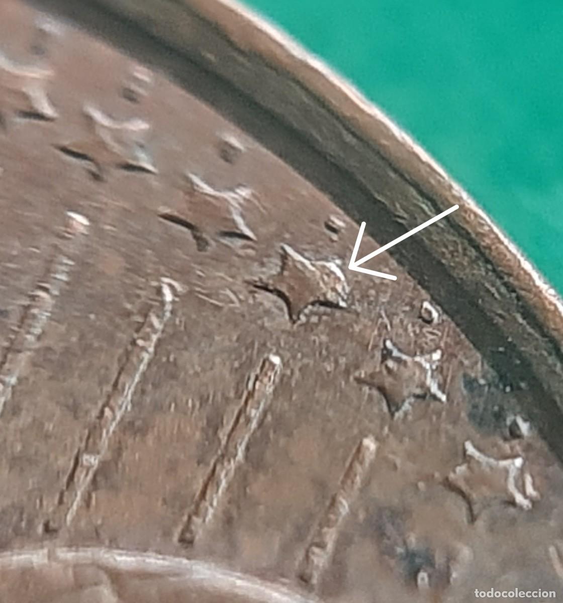 Monedas con errores: (ESPA&Ntilde;A)(2000)(ERROR) 5 C&Eacute;NTIMOS DE EURO CON EXCESO DE METAL - Foto 11
