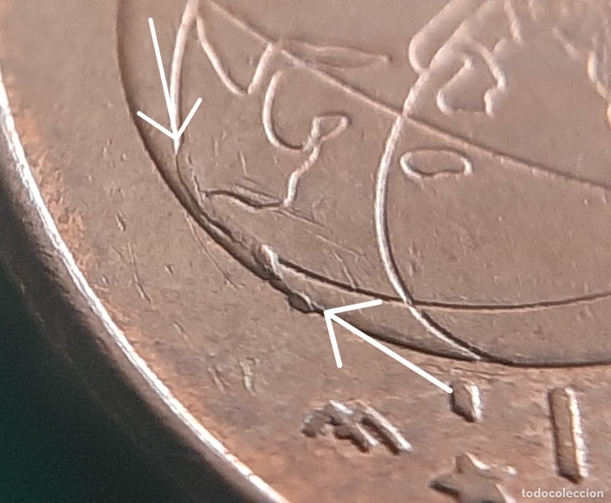 Monedas con errores: (ESPA&Ntilde;A)(2020)(ERROR) 5 C&Eacute;NTIMOS DE EURO CON EXCESOS DE METAL - Foto 3
