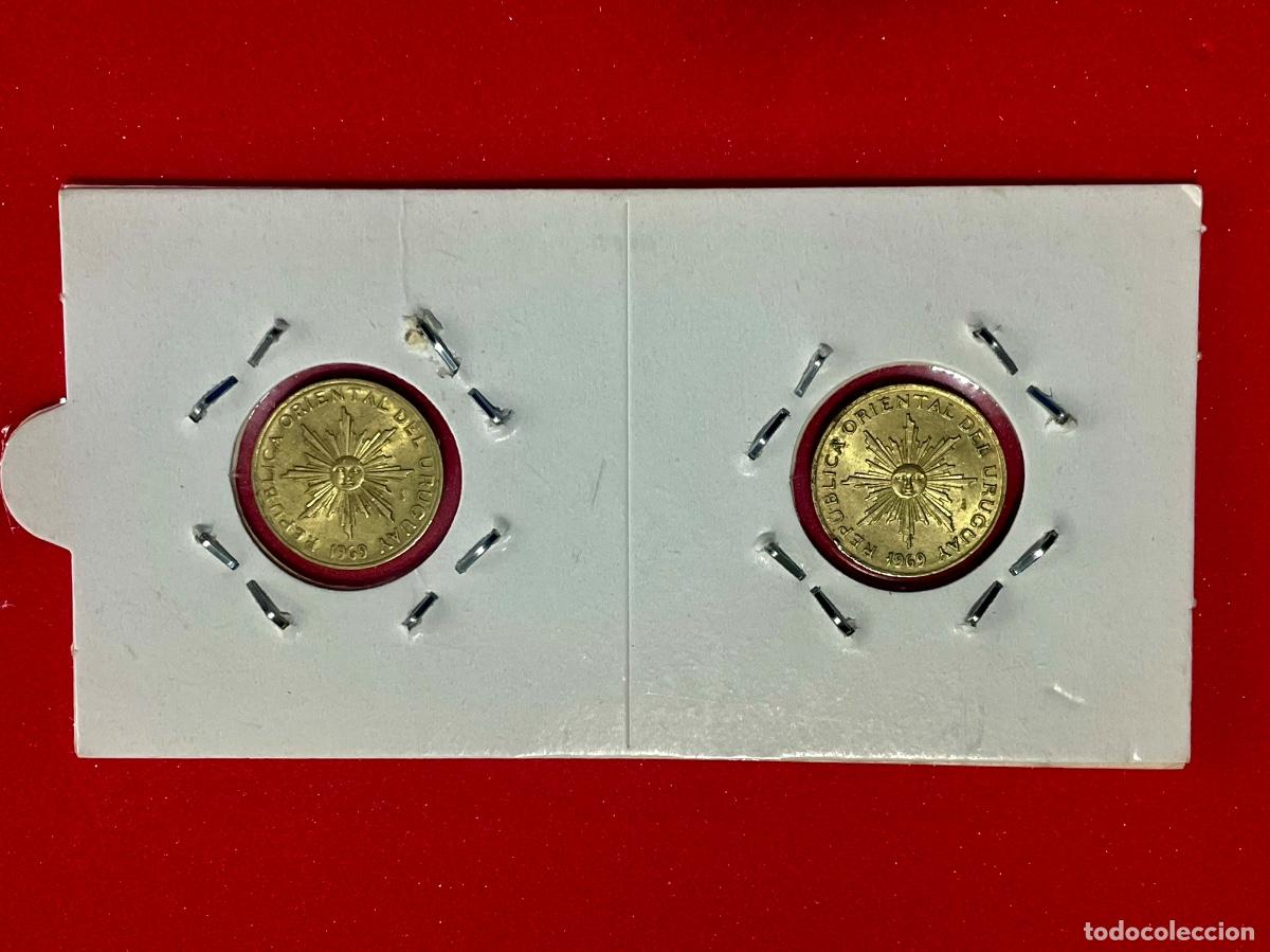 Monedas con errores: * ERROR * 1 peso URUGUAY 1969 VARIANTE DE CU&Ntilde;O - Foto 1
