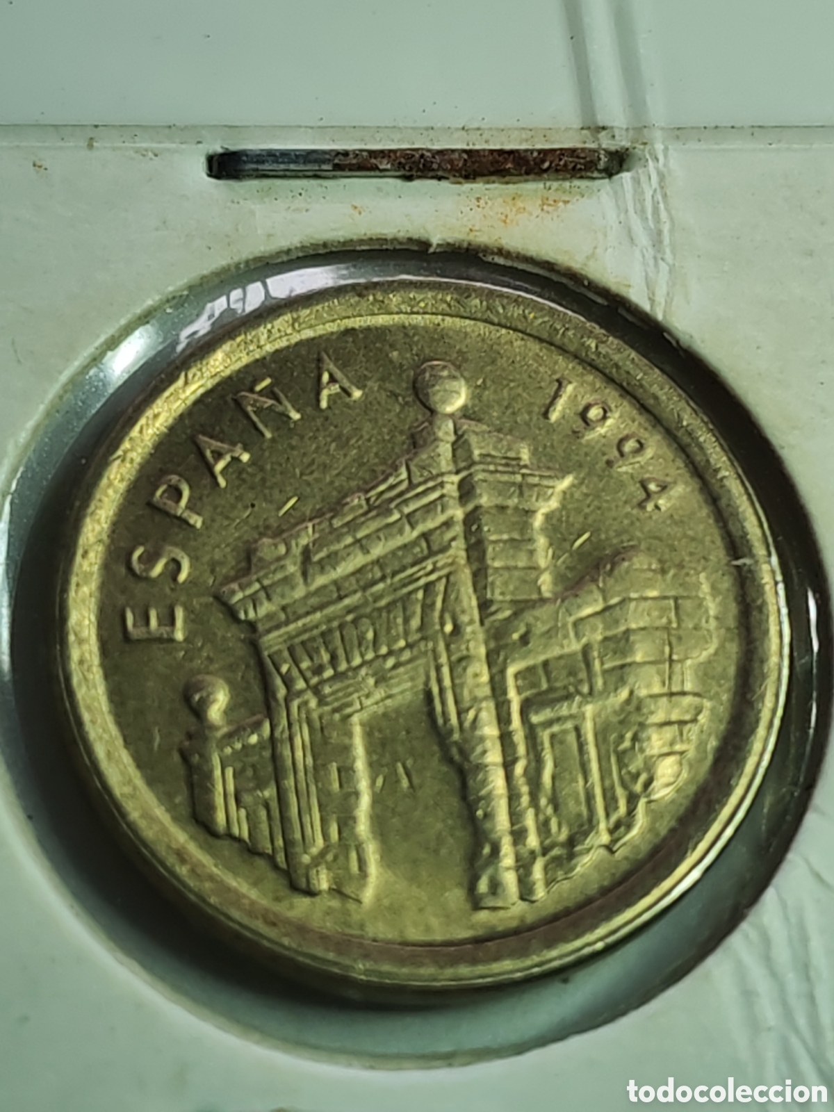 Monedas con errores: Espa&ntilde;a. 5 pesetas. 1994 variante canto ancho - Foto 3
