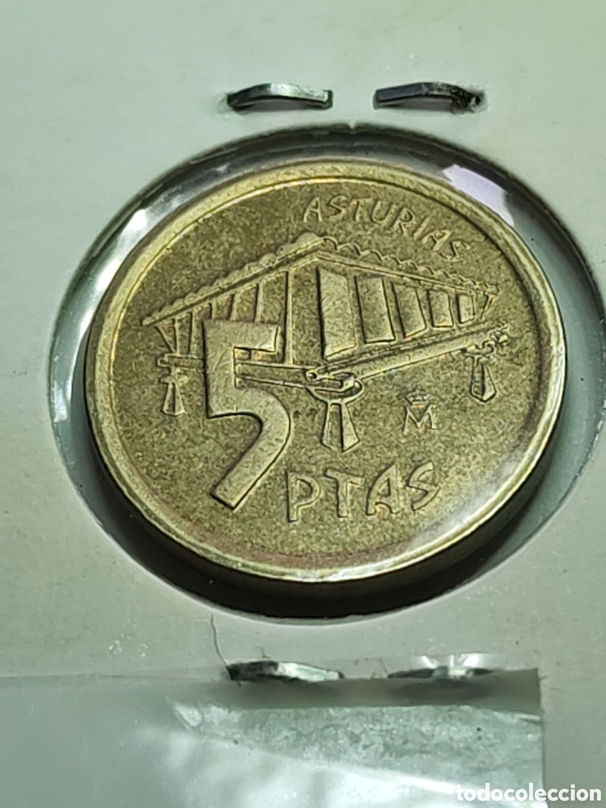 Monedas con errores: Espa&ntilde;a. 5 pesetas. 1995 variante canto ancho - Foto 4