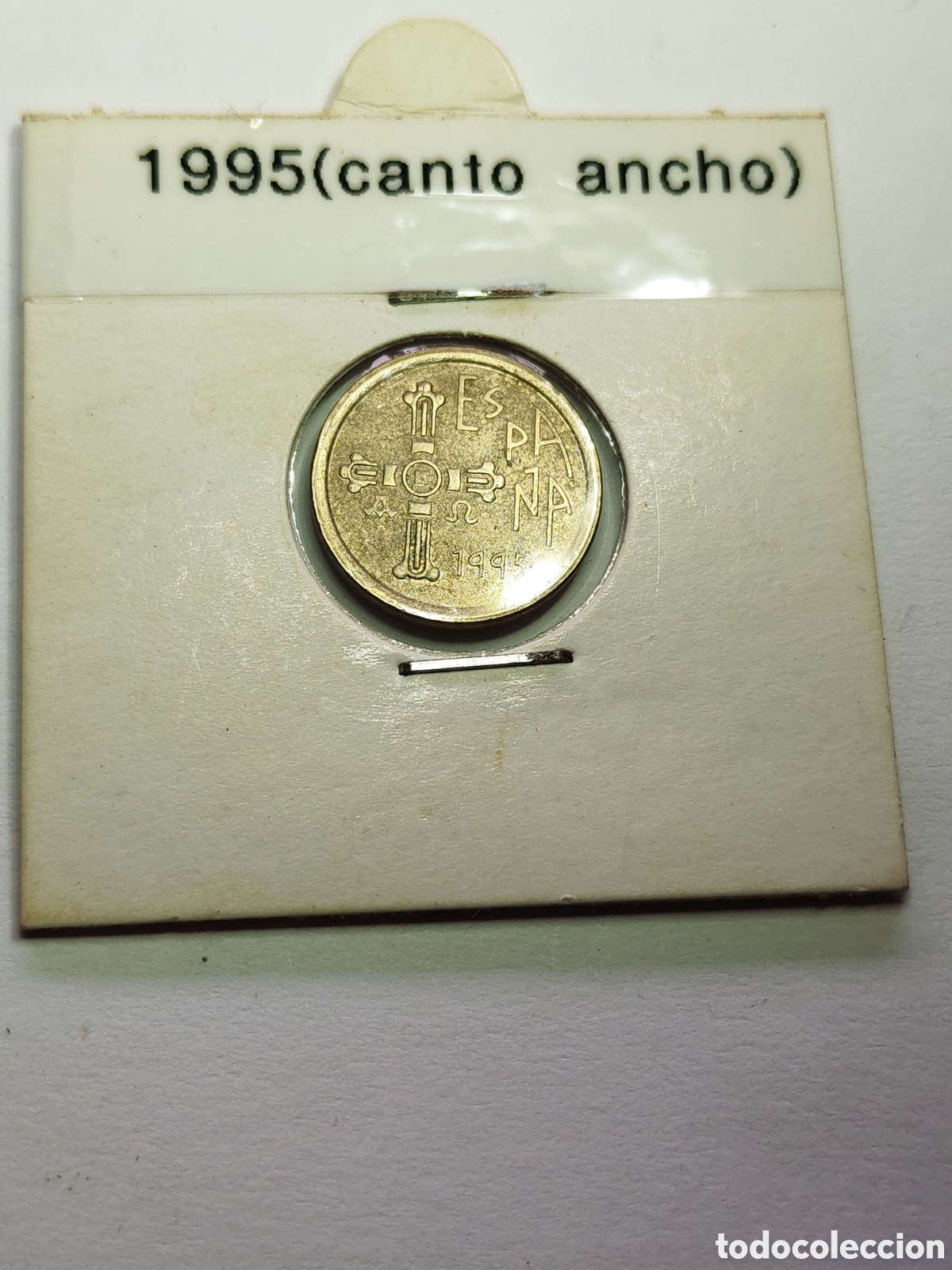 Monedas con errores: Espa&ntilde;a. 5 pesetas. 1995 variante canto ancho - Foto 1