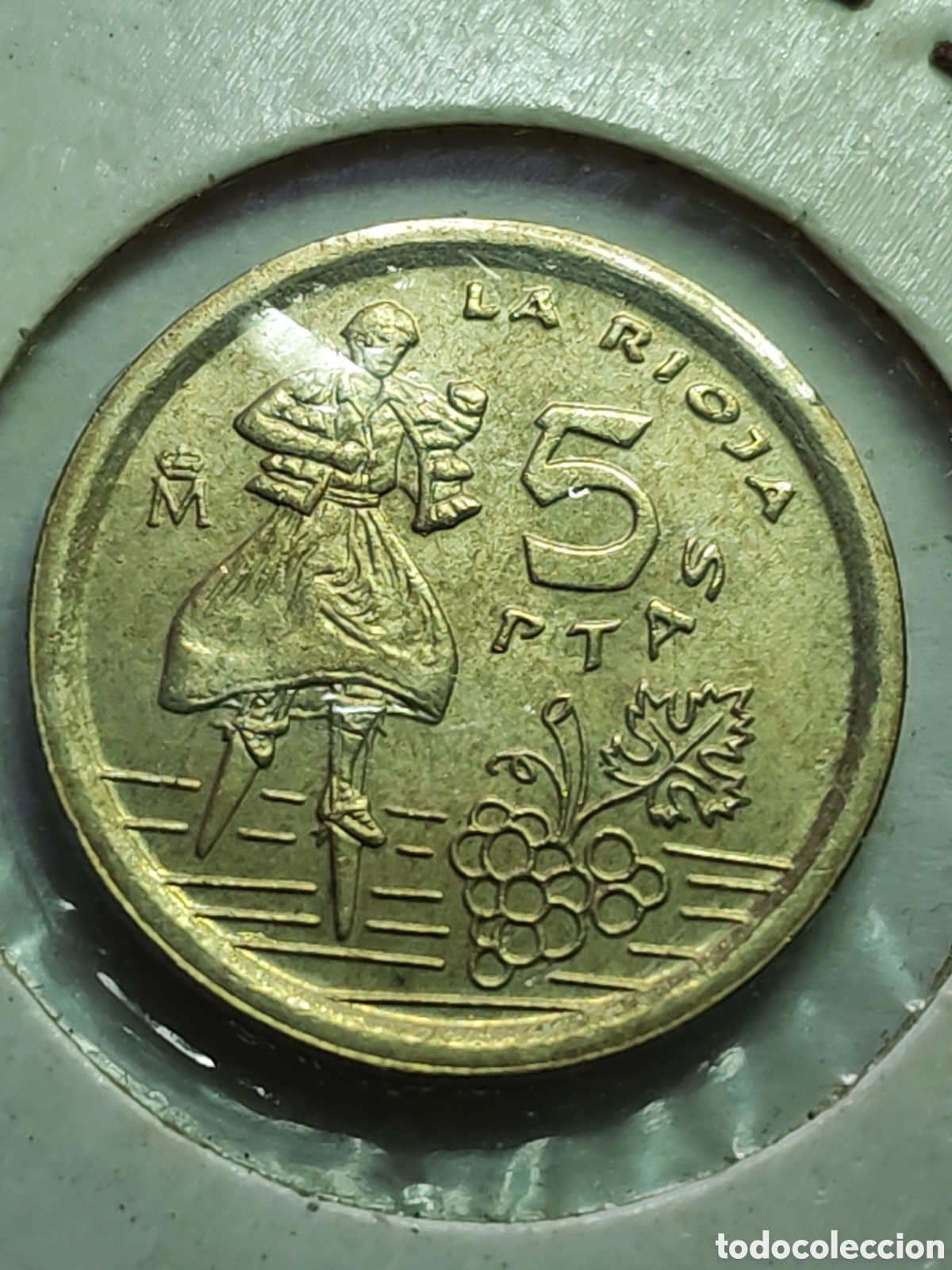 Monedas con errores: Espa&ntilde;a. 5 pesetas. 1996 variante canto ancho - Foto 4