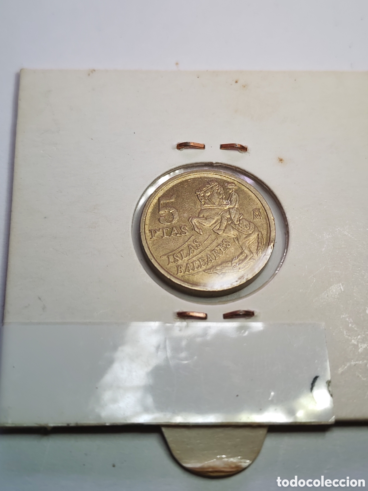 Monedas con errores: Espa&ntilde;a. 5 pesetas. . 1997 . Variante canto ancho - Foto 2