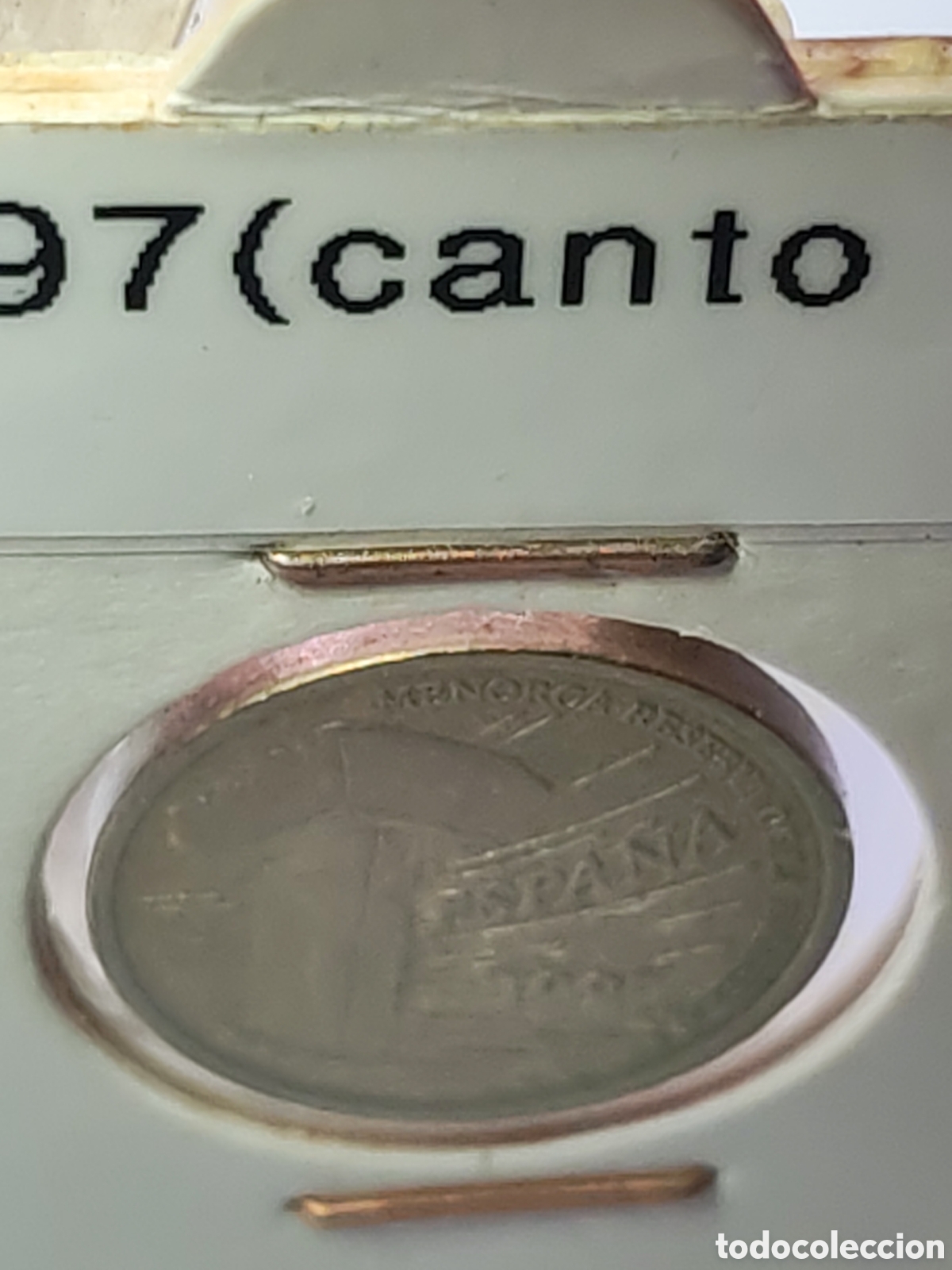 Monedas con errores: Espa&ntilde;a. 5 pesetas. . 1997 . Variante canto ancho - Foto 5