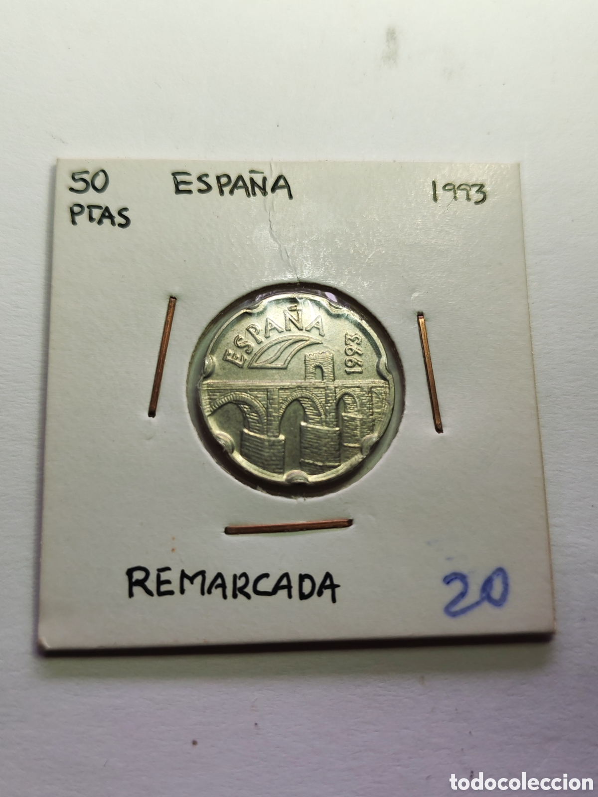 Monedas con errores: Espa&ntilde;a. 50 pesetas. 1993 . Variante Remarcada. Sin circular - Foto 1