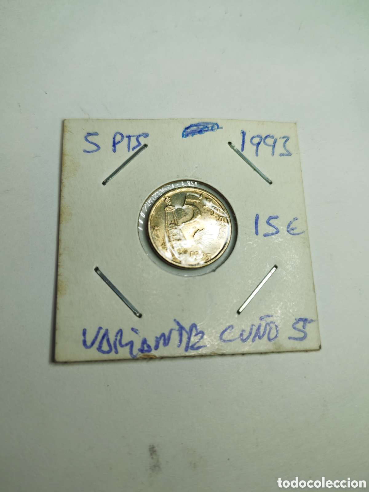 Monedas con errores: Espa&ntilde;a. 5 pesetas. 1993. Variante cu&ntilde;o 5 . SC. Sin circular - Foto 1