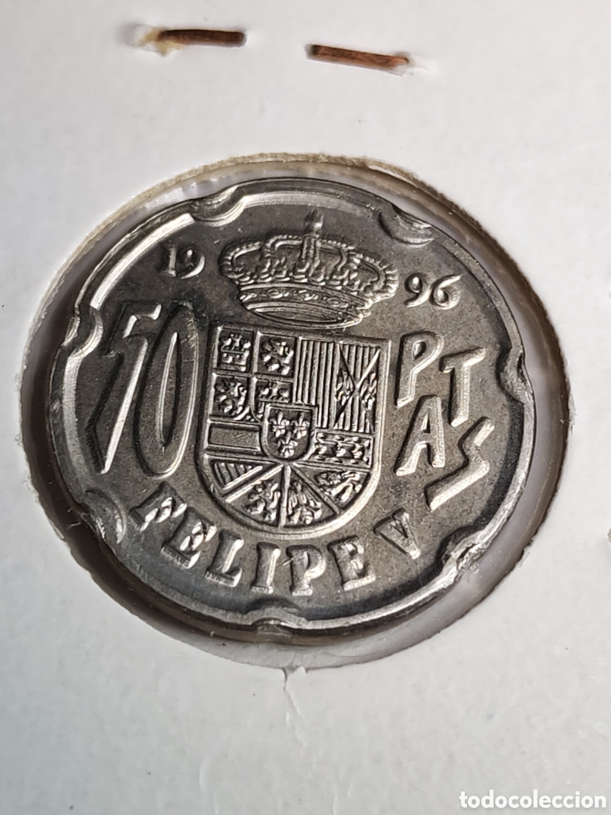 Monedas con errores: Espa&ntilde;a. 50 pesetas. 1996. Variante remarcada SC . Sin circular - Foto 4
