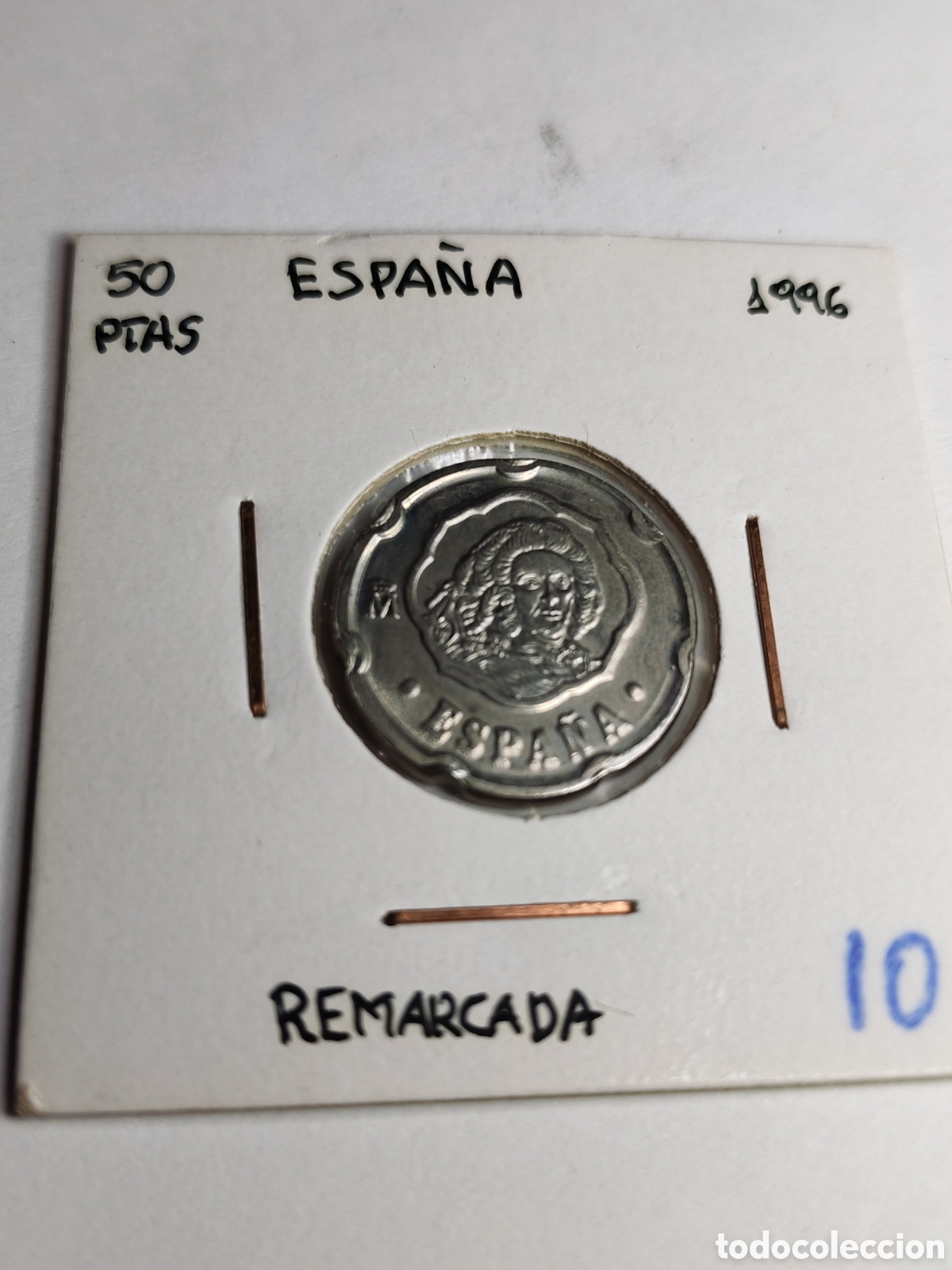 Monedas con errores: Espa&ntilde;a. 50 pesetas. 1996. Variante remarcada SC . Sin circular - Foto 1