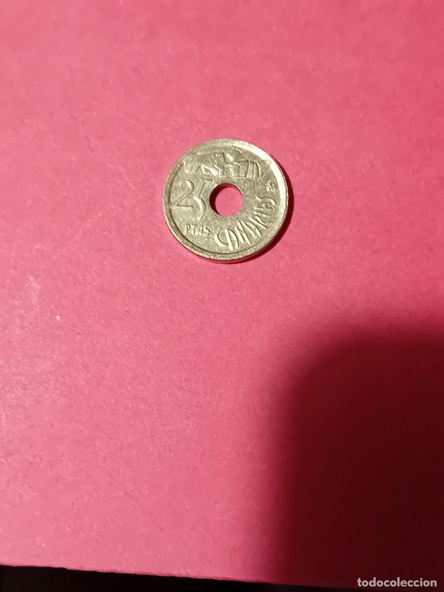 Monedas con errores: ESPA&Ntilde;A 25 PTS 1994 CANARIAS, MULTIPLES EMPASTES - Foto 1