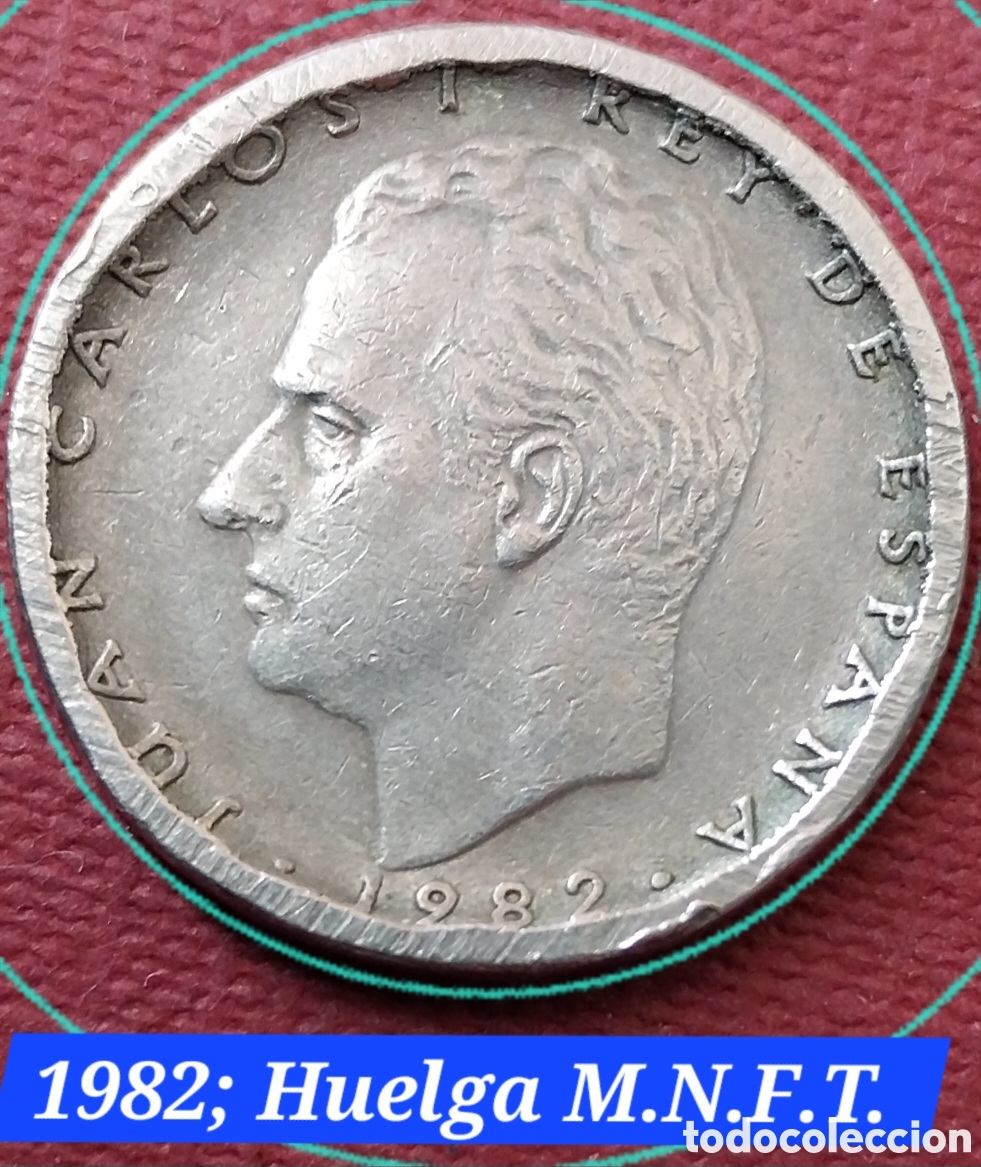 Monedas con errores: 25 Ptas 1982 - Mula Cospel C&oacute;ncavo (8,2g FNMT) - Rara MBC - Foto 3