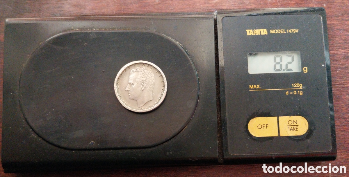 Monedas con errores: 25 Ptas 1982 - Mula Cospel C&oacute;ncavo (8,2g FNMT) - Rara MBC - Foto 8