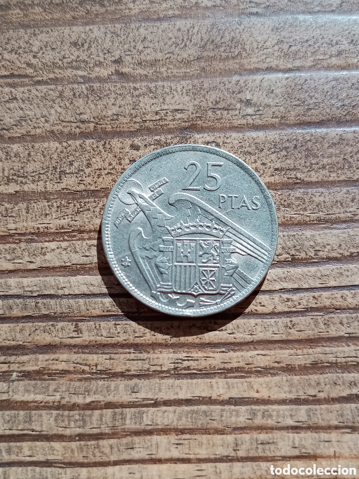 Monedas con errores: ERROR DE LAMINACI&Oacute;N - 25 PESETAS 1957 *69 - Foto 3