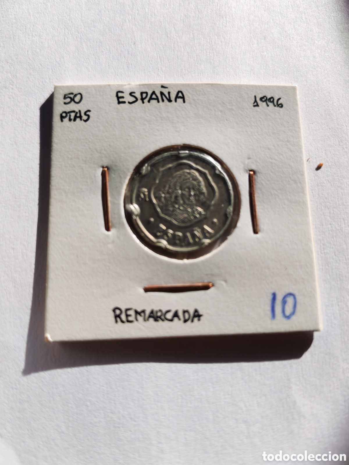 Monedas con errores: Espa&ntilde;a. 50 pesetas 1996. Variante Remarcada - Foto 1