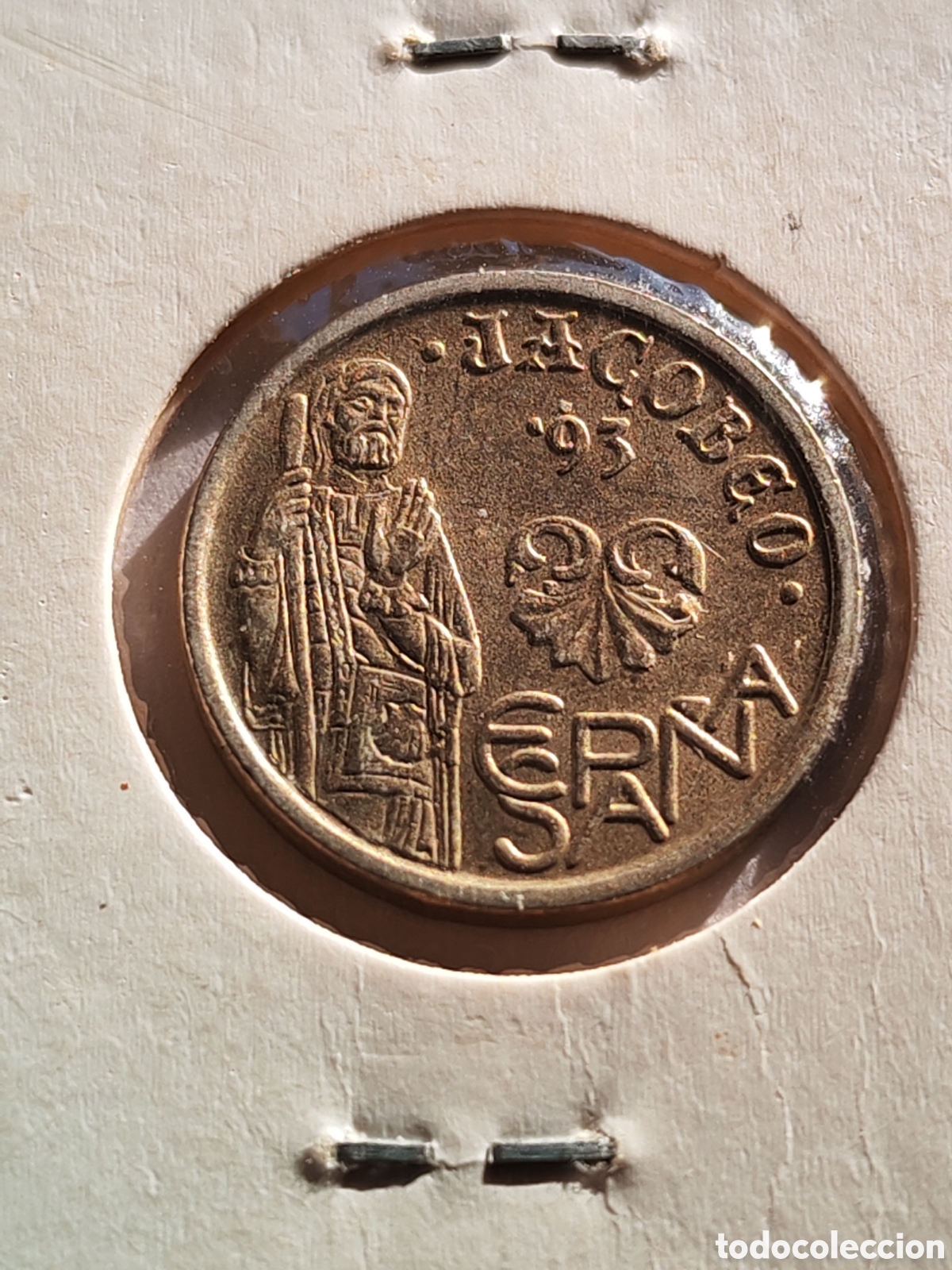 Monedas con errores: Espa&ntilde;a. 5 pesetas 1993. Xacobeo. Variante cu&ntilde;o 5 - Foto 4
