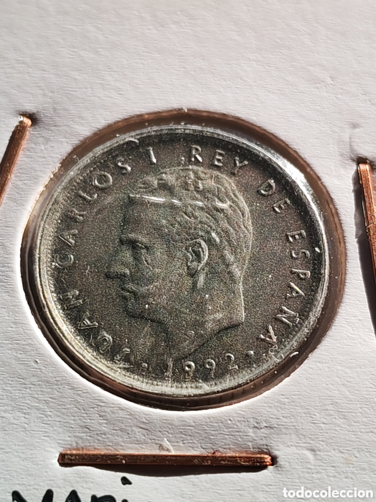 Monedas con errores: Espa&ntilde;a. 10 pesetas 1992. Variante cu&ntilde;o J - Foto 3