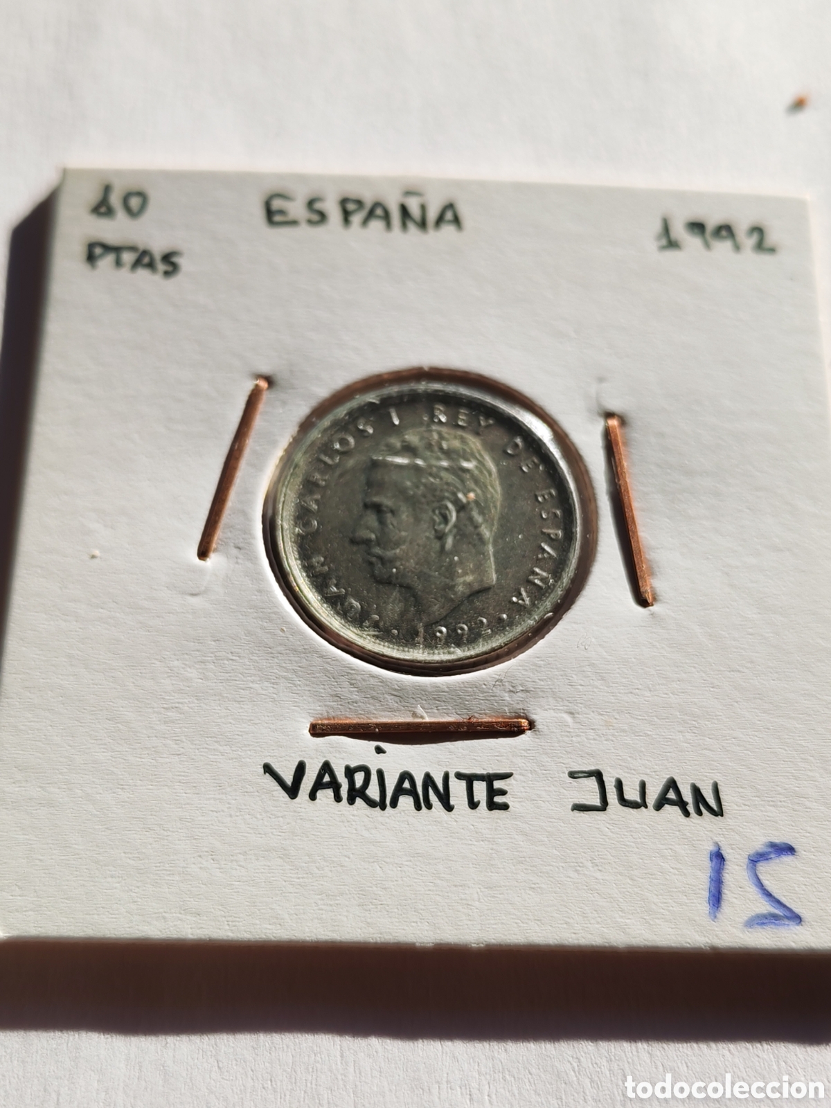 Monedas con errores: Espa&ntilde;a. 10 pesetas 1992. Variante cu&ntilde;o J - Foto 1