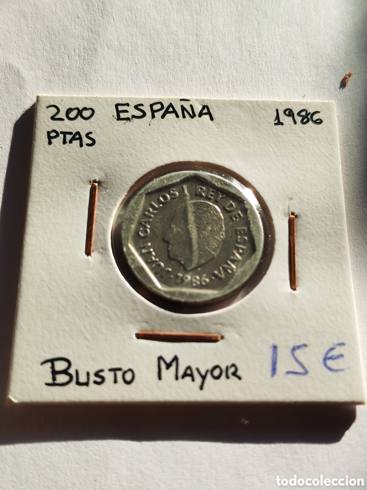 Monedas con errores: Espa&ntilde;a. 200 pesetas 1986. Variante Busto Mayor - Foto 1