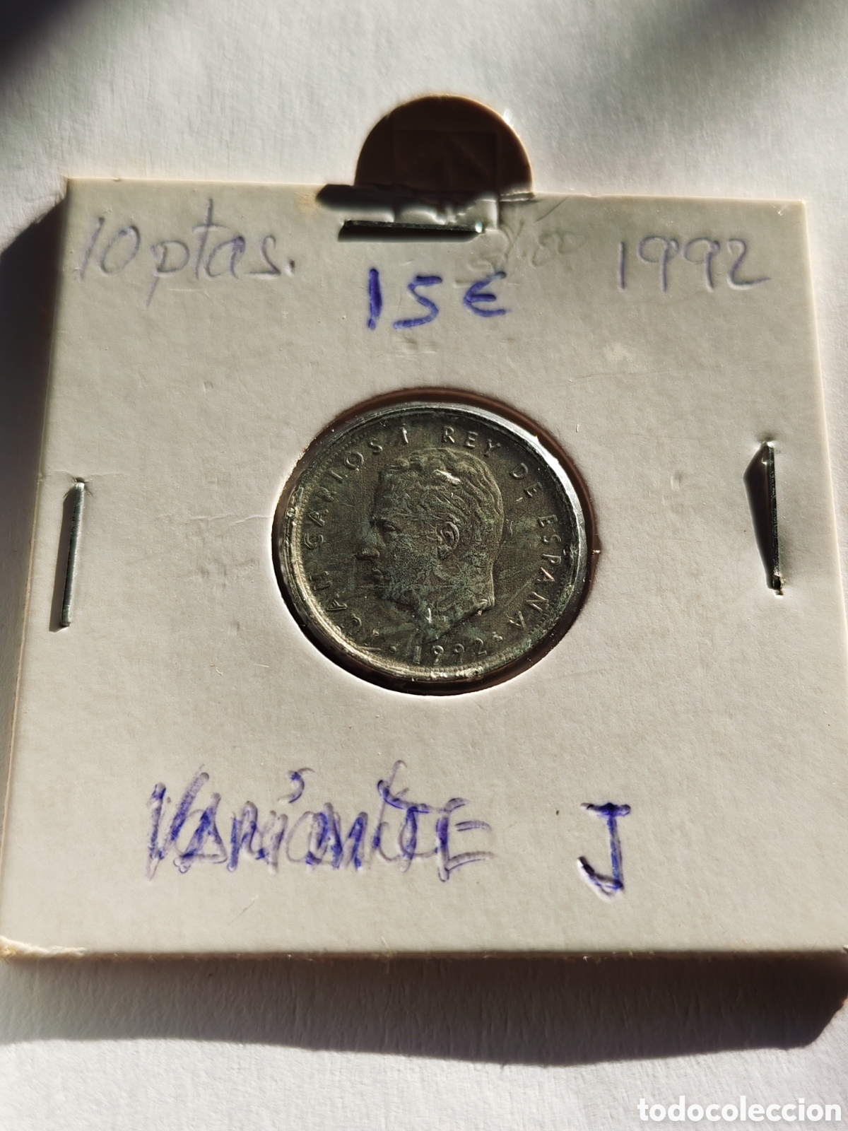 Monedas con errores: Espa&ntilde;a. 10 pesetas 1992. Variante cu&ntilde;o J ( 456 ) - Foto 1