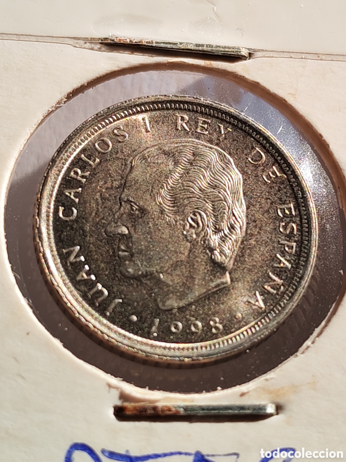 Monedas con errores: Espa&ntilde;a. 10 pesetas 1998. Error variante A . Tilde en la E . Sin circular. Muy escasa y dif&iacute;cil - Foto 3