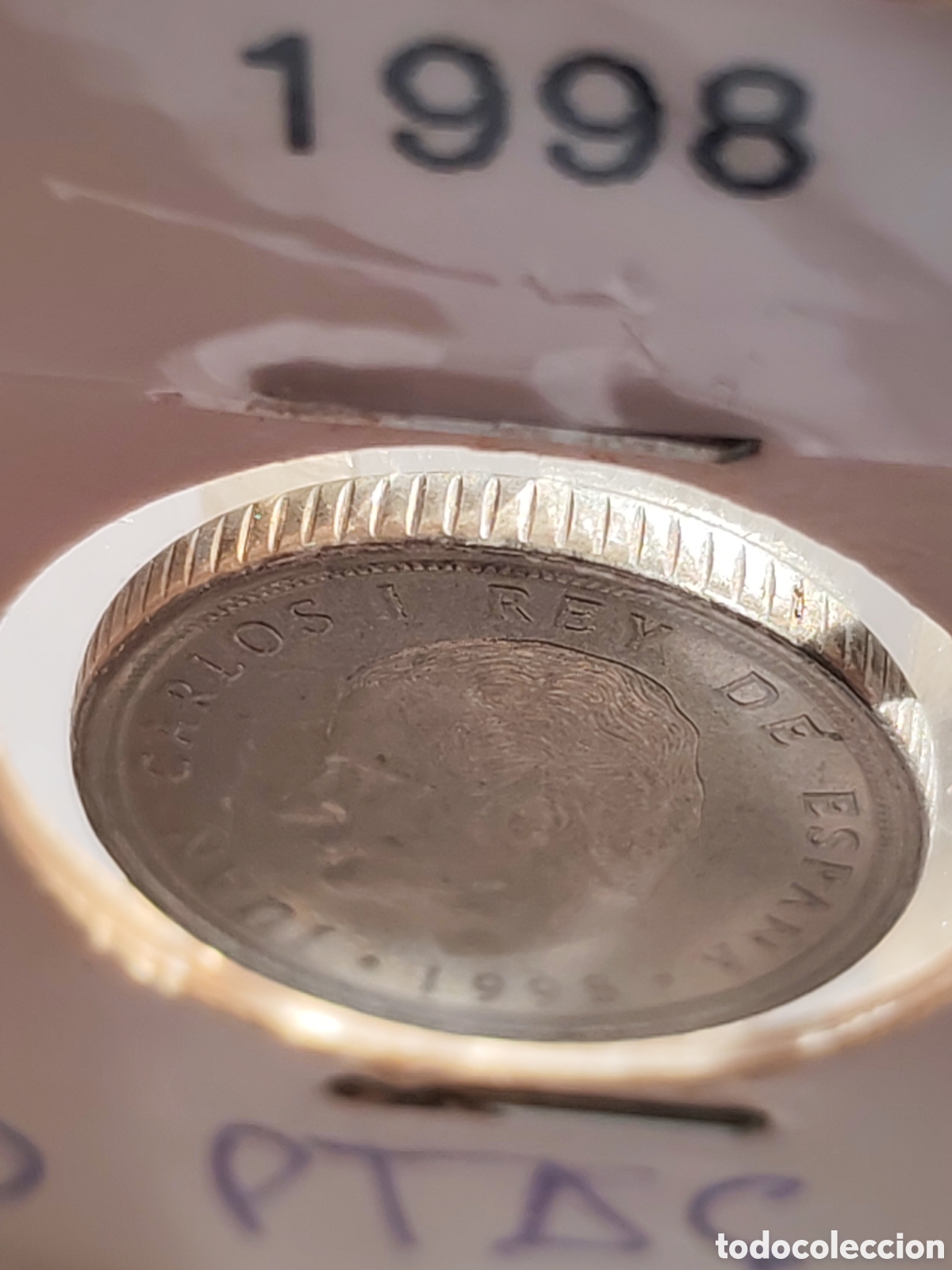 Monedas con errores: Espa&ntilde;a. 10 pesetas 1998. Error variante A . Tilde en la E . Sin circular. Muy escasa y dif&iacute;cil - Foto 5
