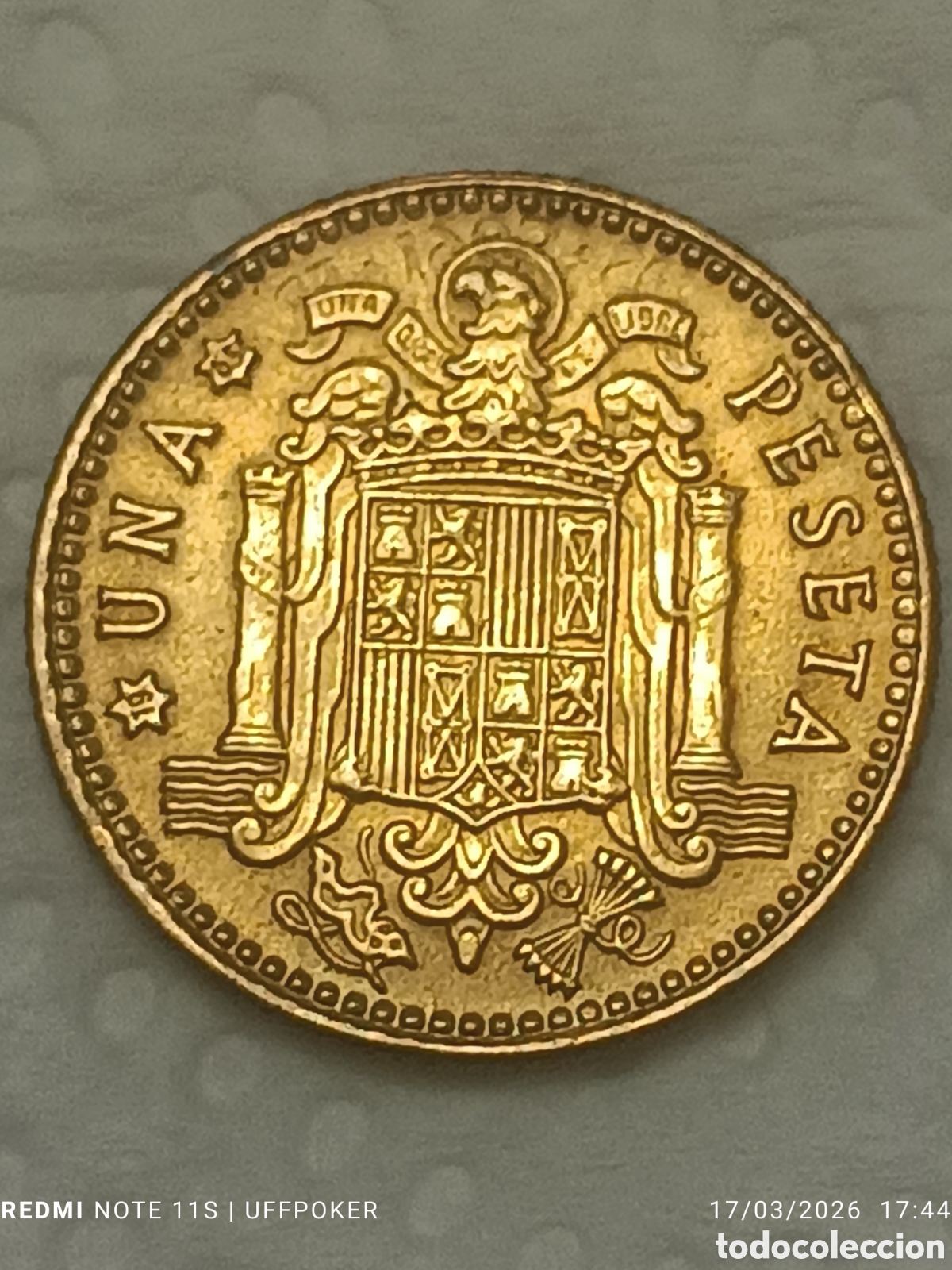Monedas con errores: 1 pta. Estado Espa&ntilde;ol 1963*65 REPINTADA - Foto 2