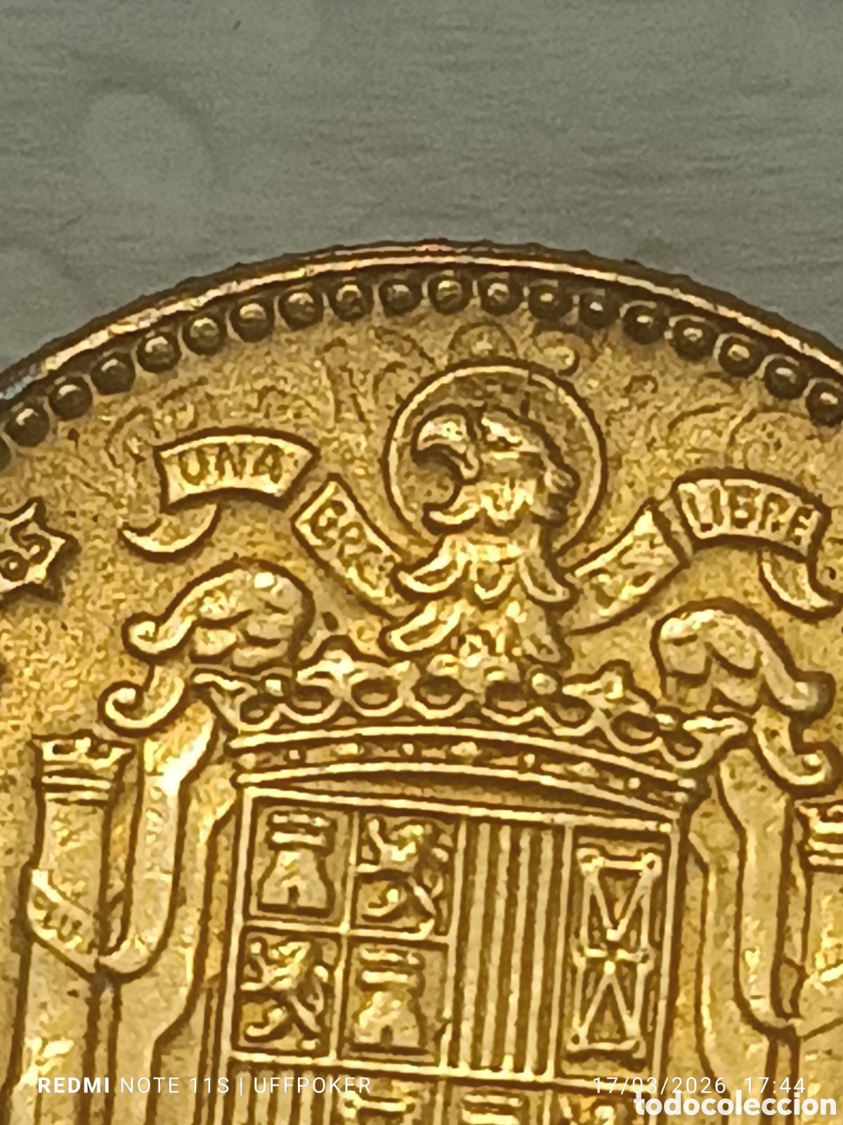 Monedas con errores: 1 pta. Estado Espa&ntilde;ol 1963*65 REPINTADA - Foto 1