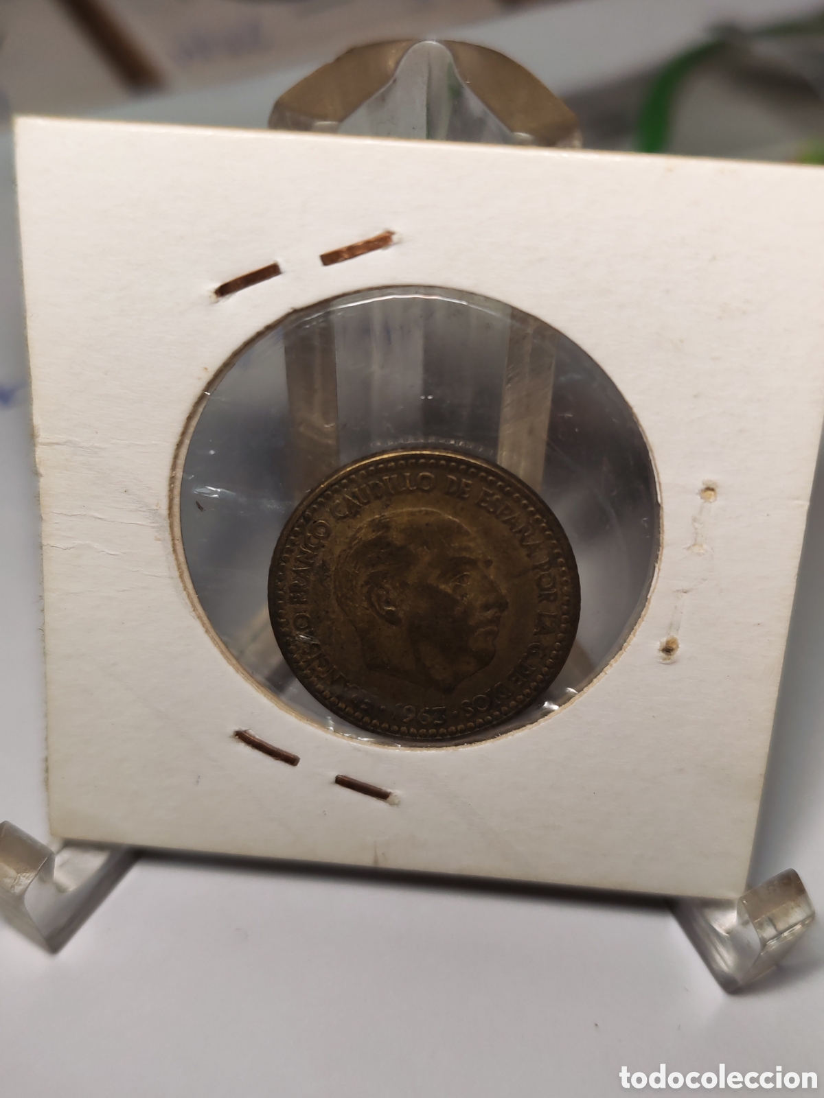 Monedas con errores: Espa&ntilde;a. 1 Una peseta.1963 *63 . Error. Francisco invertido. - Foto 2
