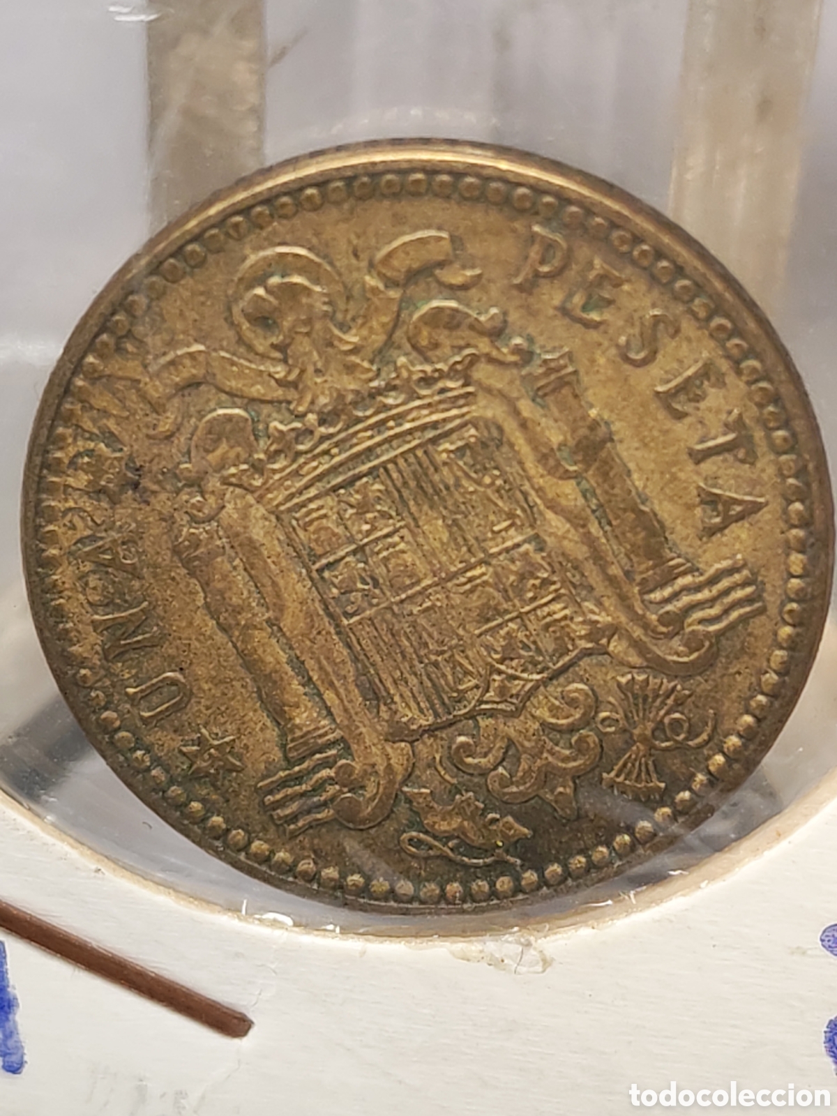Monedas con errores: Espa&ntilde;a. 1 Una peseta.1963 *63 . Error. Francisco invertido. - Foto 4