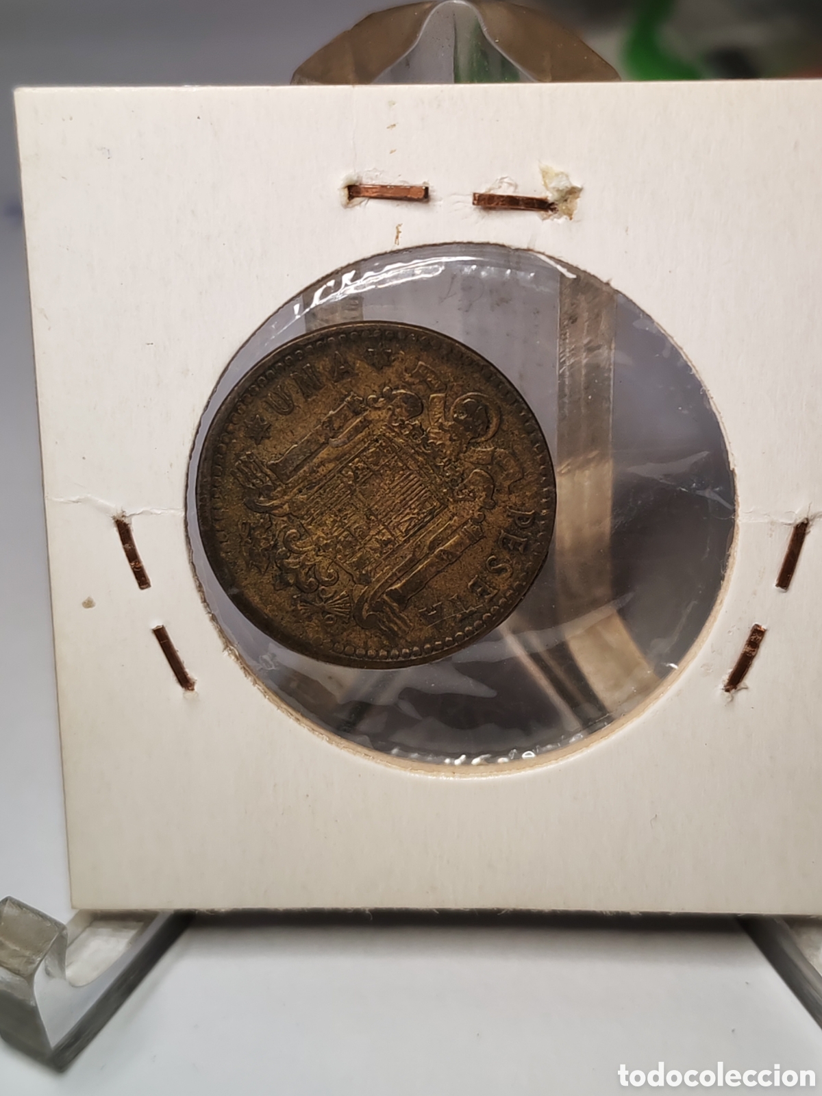 Monedas con errores: Espa&ntilde;a. 1 Una peseta.1963 *63 . Error. Troquel roto. - Foto 2