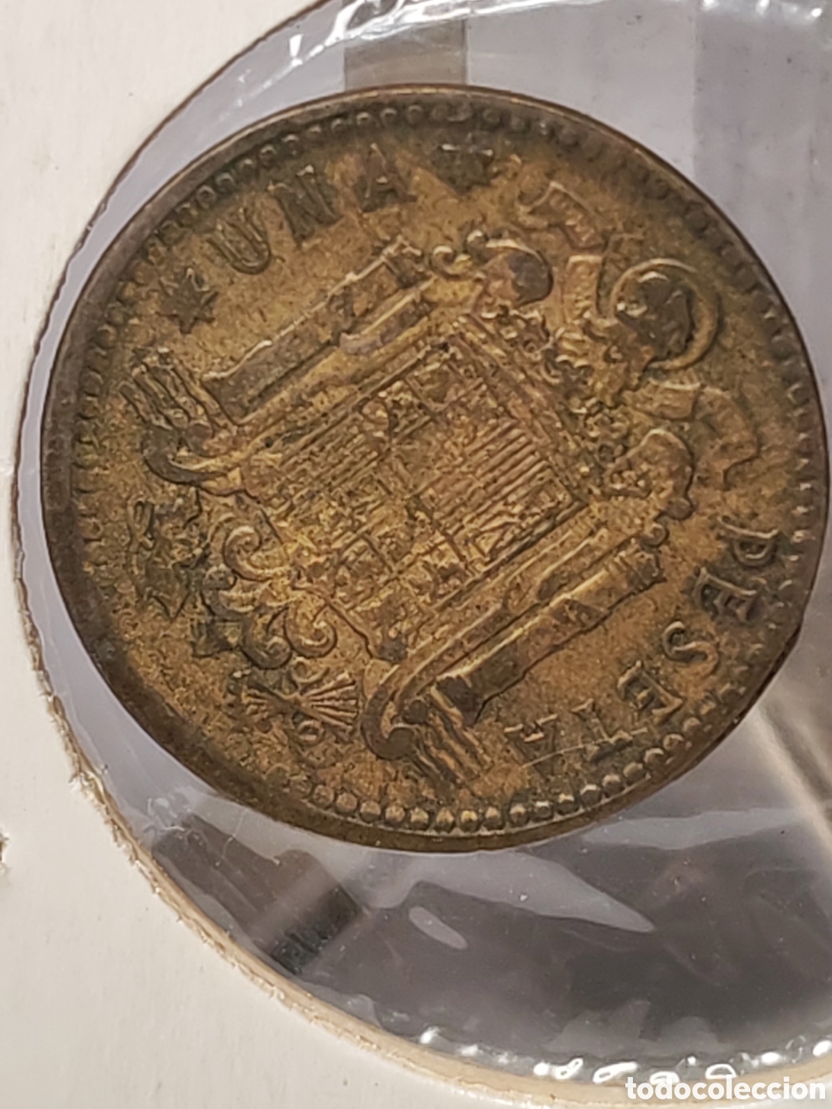 Monedas con errores: Espa&ntilde;a. 1 Una peseta.1963 *63 . Error. Troquel roto. - Foto 4