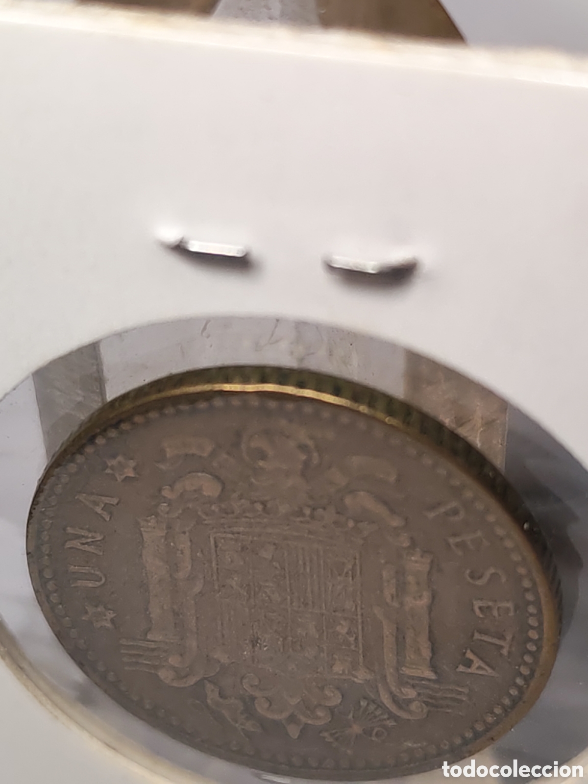 Monedas con errores: Espa&ntilde;a. 1 peseta.1947 *54 . Error troquel . Francisco Franco - Foto 5